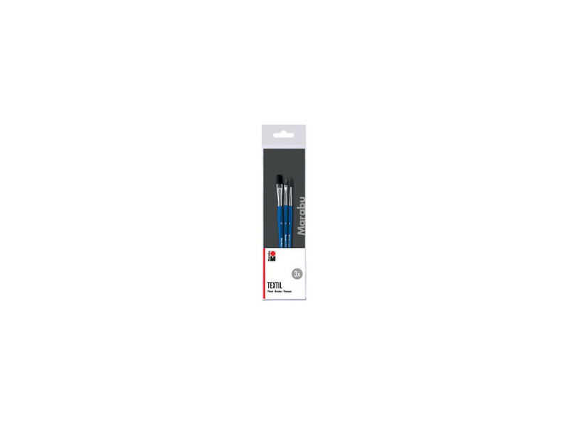 Marabu Set de pinceaux Textil, 3 pièces