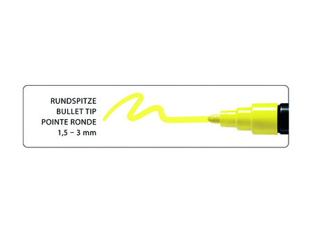 Marabu Feutre acrylique 'YONO', 1,5 - 3,0 mm, set de 4 FLUO