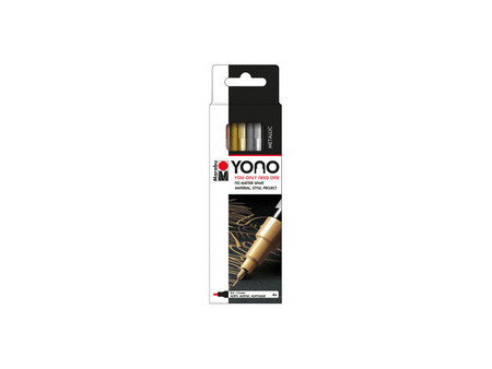 Marabu Feutre acrylique 'YONO', 1,5 - 3,0 mm, set de 4 METAL