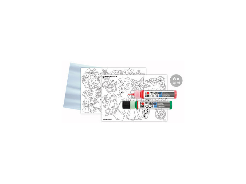 Marabu Kit Window Color 'XMAS Traditional', 6 x 25 ml