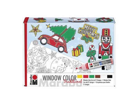 Marabu Kit Window Color 'XMAS Traditional', 6 x 25 ml