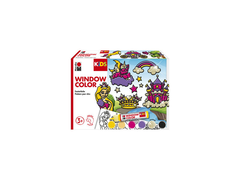 Marabu KiDS Kit Window Color 'Princesse', 6 x 25 ml