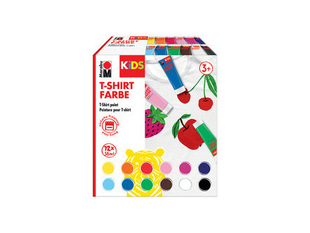 Marabu KiDS Peinture pour T-Shirt, 36 ml, tube, set de 6