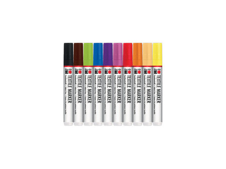 Marabu Marqueur pour tissu 'Textile Marker', set de 10
