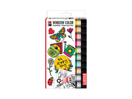Marabu Set Window Color 'Garden', 10 x 25 ml