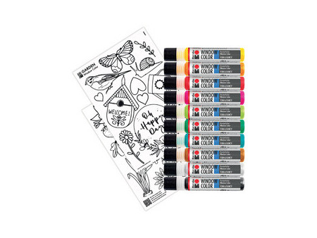 Marabu Set Window Color 'Garden', 10 x 25 ml
