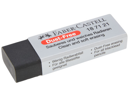 FABER-CASTELL Gomme en plastique DUST-FREE, noir