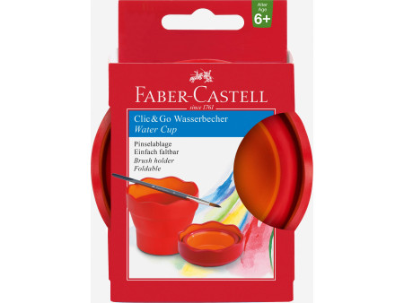 FABER-CASTELL Gobelet CLIC & GO, rouge