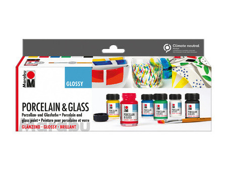 Marabu Peinture 'Porcelain & Glass Glossy', kit de démarrage