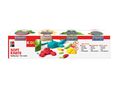 Marabu KiDS Set de pâte à modeler, couleurs de base