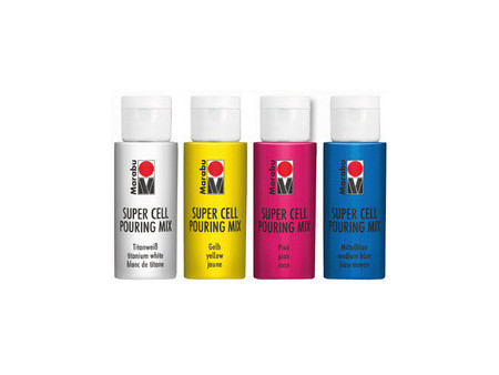 Marabu Super Cell Pouring Mix-Set GALAXY, 4 x 60 ml