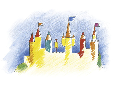 FABER-CASTELL Crayons de couleur CASTLE, étui métal de 12