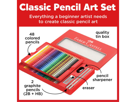 FABER-CASTELL Crayons de couleurs CASTLE, étui métal de 36
