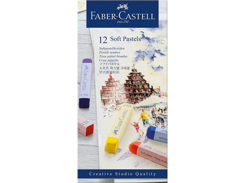 FABER-CASTELL Pastel tendre STUDIO QUALITY, étui de 12