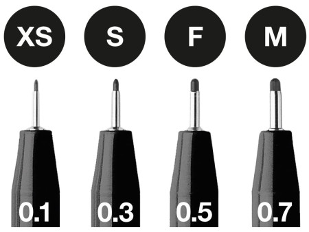 FABER-CASTELL Feutre PITT artist pen, étui de 4, noir