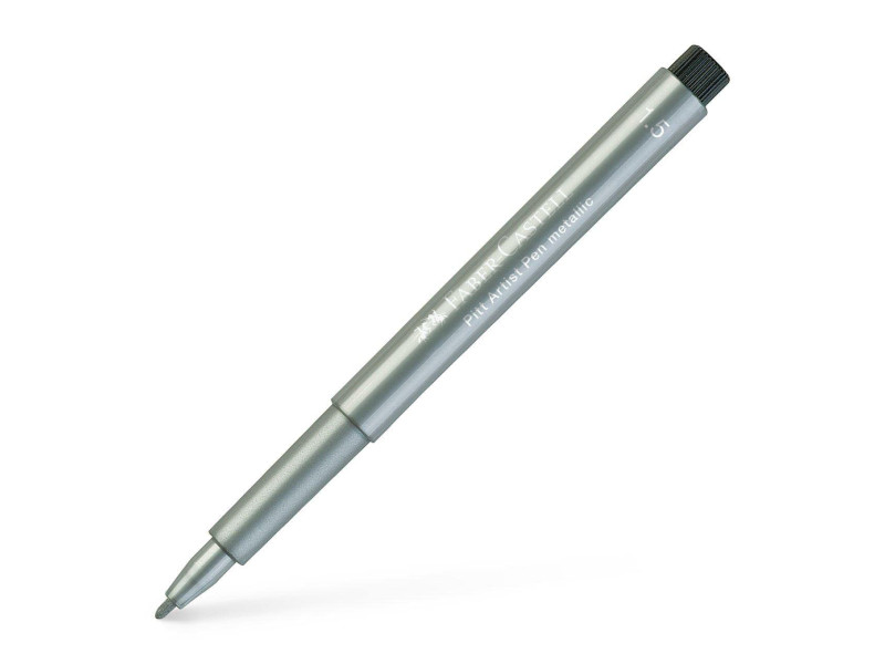 FABER-CASTELL Feutre PITT artist pen, argent