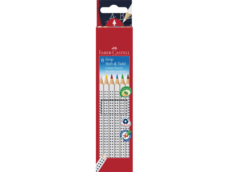 FABER-CASTELL Crayon pour cahier et tableau GRIP, étui