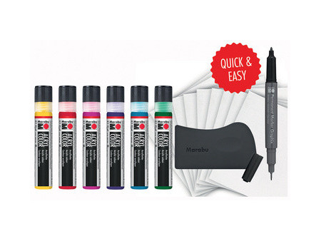 Marabu Kit acrylique Acryl Color Squeegee Art Power