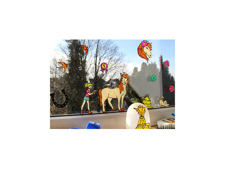 Marabu KiDS Kit Window Color 'Poney club', 6 x 25 ml