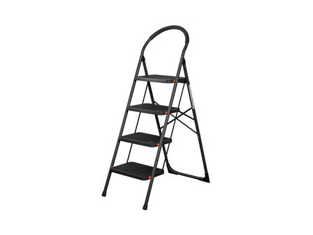 Bradas Escabeau pliable en acier, 3 niveaux, noir