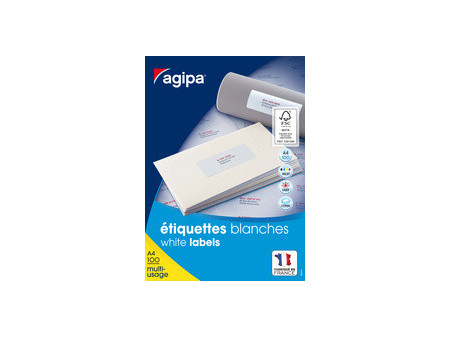 agipa Etiquette universelle, 70 x 35 mm, coins droits