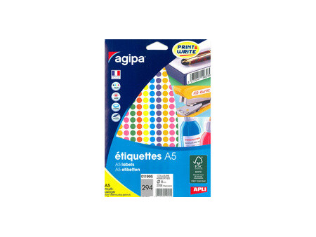 agipa Pastille de couleur, diamètre: 15 mm, rond, assorti