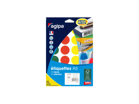 agipa Pastille de couleur, diamètre: 15 mm, rond, assorti