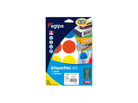 agipa Pastille de couleur, diamètre: 15 mm, rond, rouge