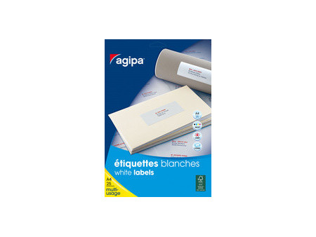 agipa Etiquette multi-usage, 210 x 297 mm, blanc