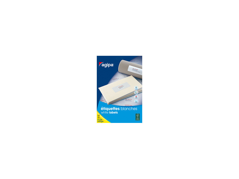 agipa Etiquette multi-usage, 210 x 297 mm, blanc