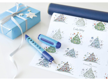 FABER-CASTELL Stylo plume éducatif Scribolino, mûre