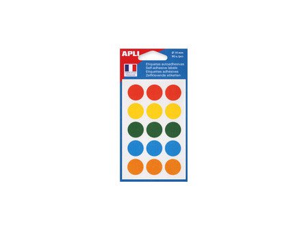 APLI Pastille de signalisation, diamètre: 15 mm, orange