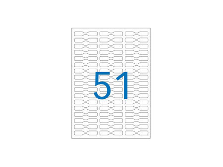 agipa Etiquette bijouterie, 45 x 8 mm, format A5, enlevable