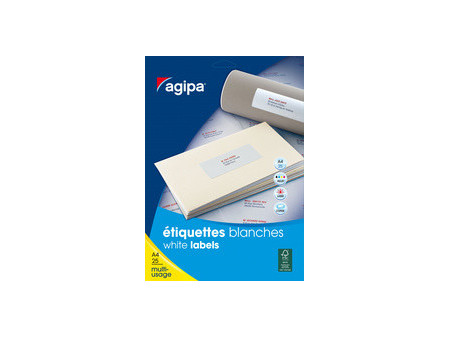 agipa Etiquette universelle, 50 x 20 mm, blanc