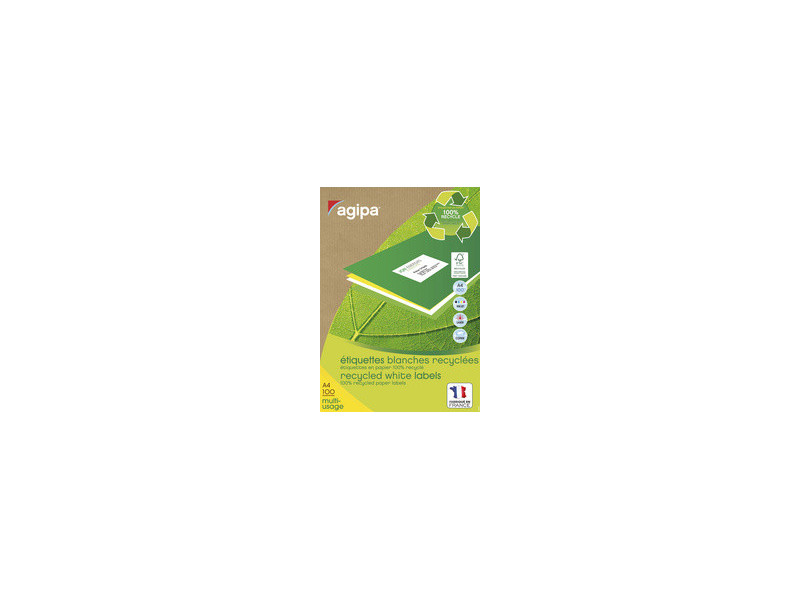 agipa Etiquette multi-usage, recyclé, 70 x 35 mm, blanc