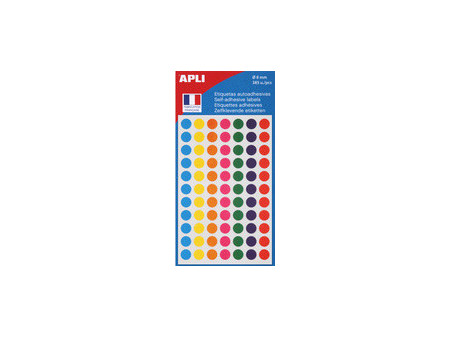 APLI Pastille de signalisation, diamètre: 8 mm, assorti