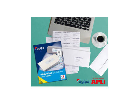 agipa Etiquette universelle, 199,6 x 143,5 mm, blanc