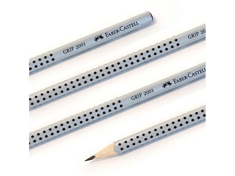 FABER-CASTELL Crayon Jumbo GRIP dans un pot, argent