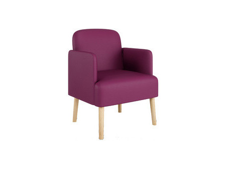 PAPERFLOW Fauteuil visiteur Brooks, simili cuir, orange