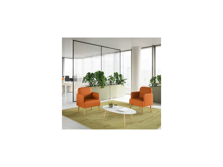 PAPERFLOW Fauteuil visiteur Brooks, simili cuir, vert