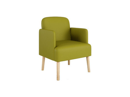 PAPERFLOW Fauteuil visiteur Brooks, simili cuir, ivoire