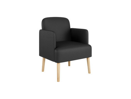 PAPERFLOW Fauteuil visiteur Brooks, simili cuir, ivoire
