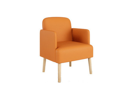 PAPERFLOW Fauteuil visiteur Brooks, simili cuir, lilas