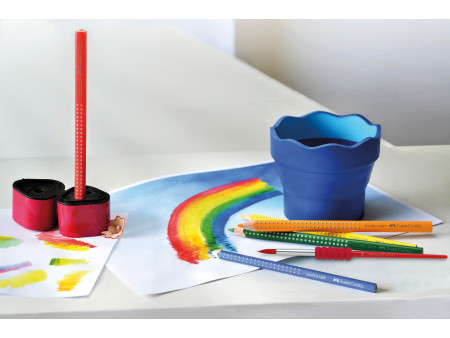 FABER-CASTELL Crayons couleur Jumbo GRIP Neon, 5 étui carton