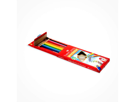 FABER-CASTELL Crayons de couleur Jumbo triangulaire, 10 étui