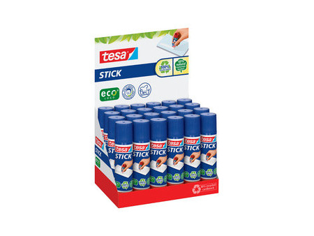 tesa ecoLogo Stick Bâton de colle, 10 g, présentoir comptoir