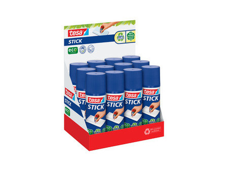 tesa ecoLogo Stick Bâton de colle, 40 g, présentoir comptoir
