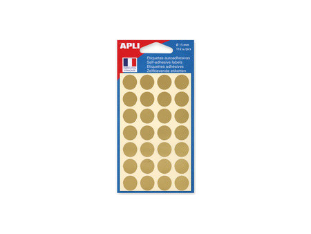 APLI Pastille de signalisation, diamètre: 8 mm, or