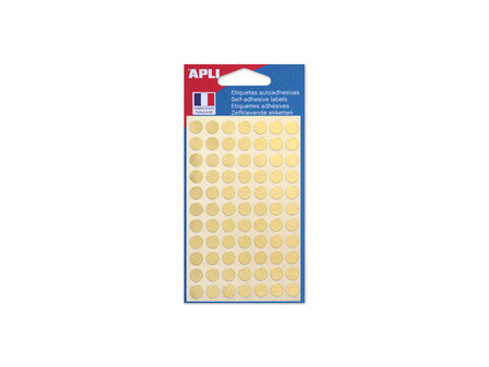 APLI Pastille de signalisation, diamètre: 8 mm, or
