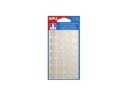 APLI Pastille de signalisation, diamètre: 8 mm, argent